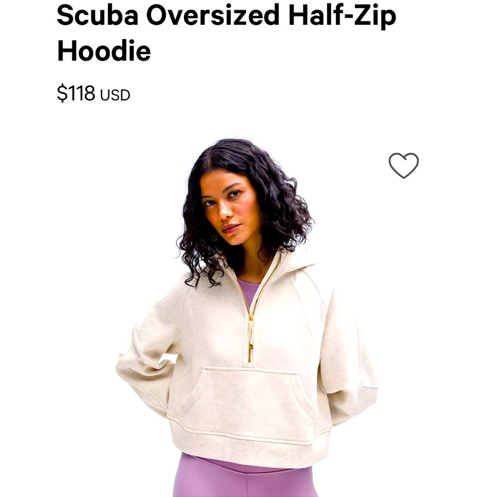 Lululemon Scuba Oversized 1/2 Zip Hoodie